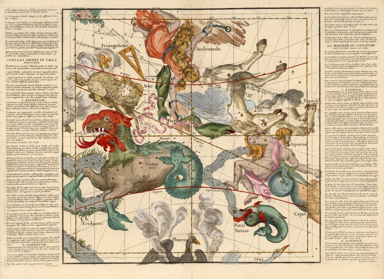 Vårdagjämning 1674 (handfärgad gravyr) av Ignace Gaston Pardies