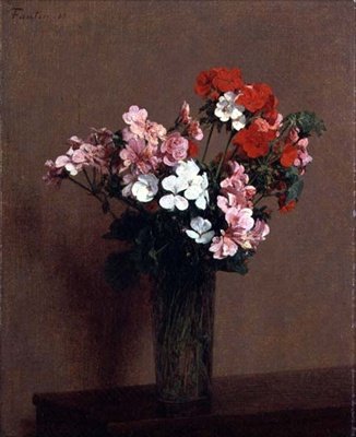Pelargoner av Ignace Henri Jean Fantin Latour