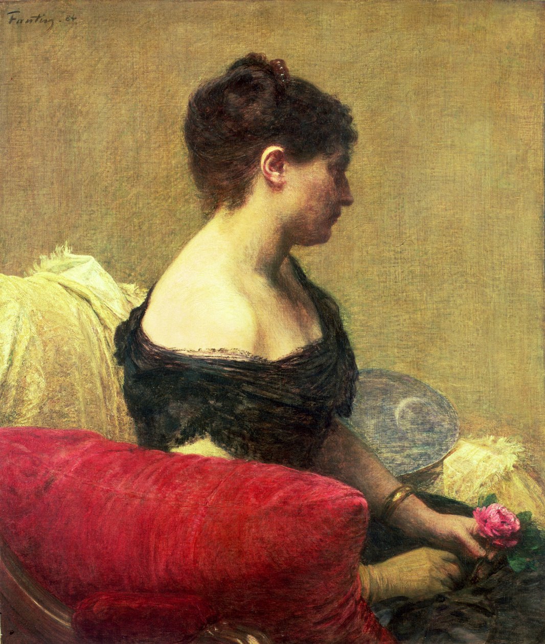 Porträtt av Madame Maitre (olja på duk) av Ignace Henri Jean Fantin Latour