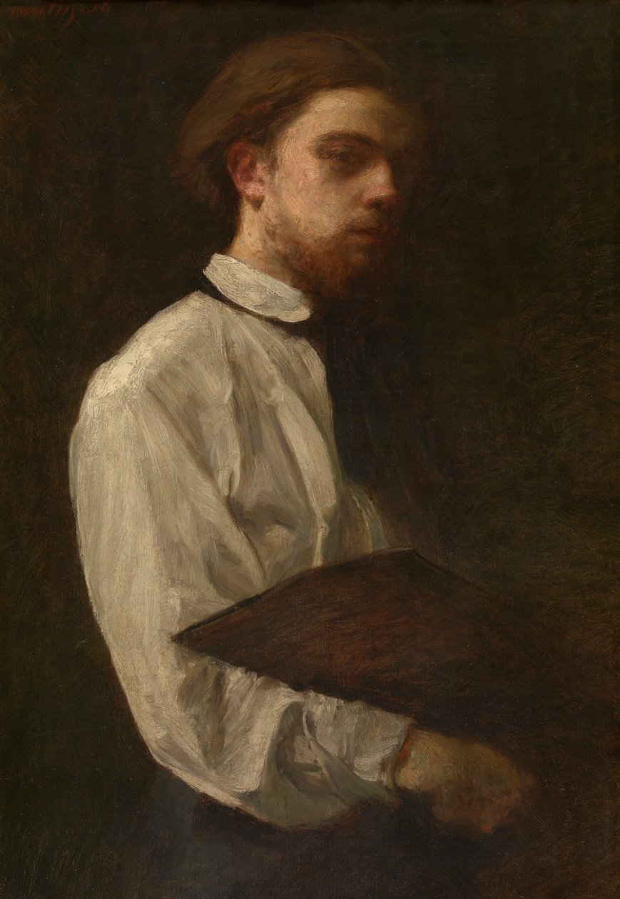 Självporträtt (olja på duk) av Ignace Henri Jean Fantin Latour