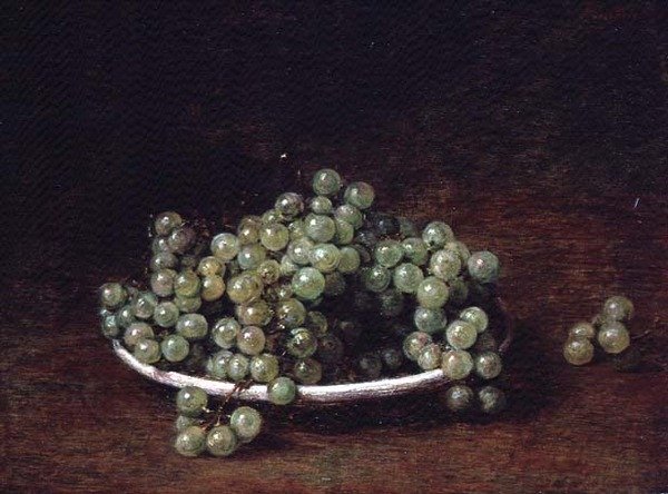 Stilleben av små druvor av Ignace Henri Jean Fantin Latour
