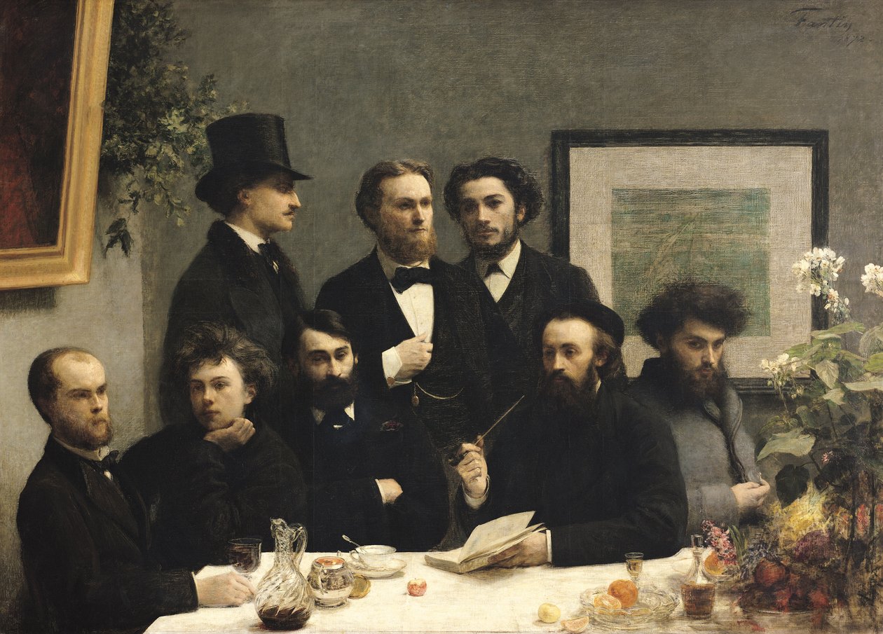 Ett hörn av bordet av Ignace Henri Jean Fantin Latour