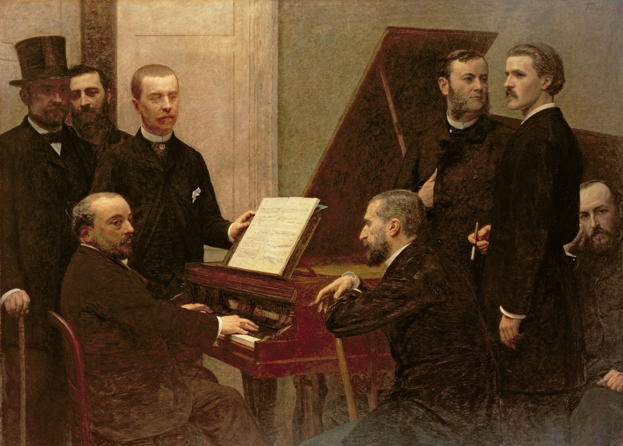 Runt pianot, 1885 av Ignace Henri Jean Fantin Latour