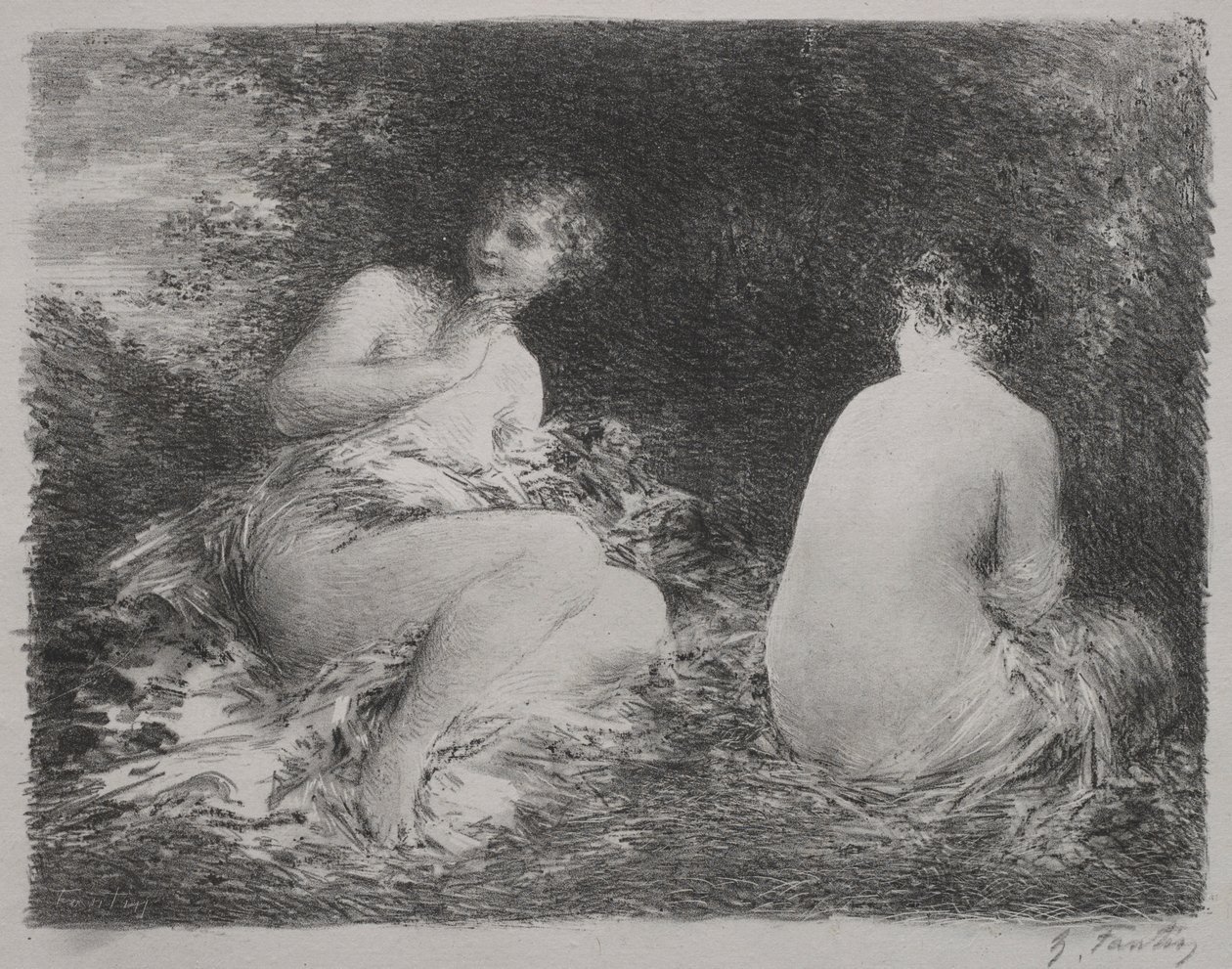 Badgäster, 1899. av Ignace Henri Jean Fantin Latour