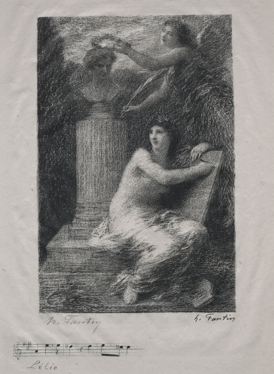 Till Berlioz. av Ignace Henri Jean Fantin Latour
