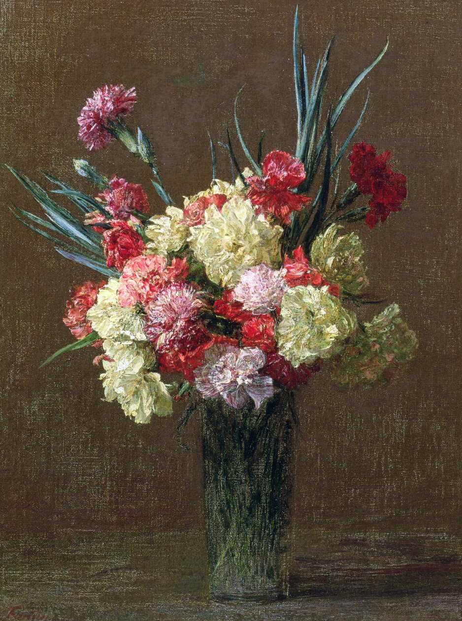 Nejlikor av Ignace Henri Jean Fantin-Latour