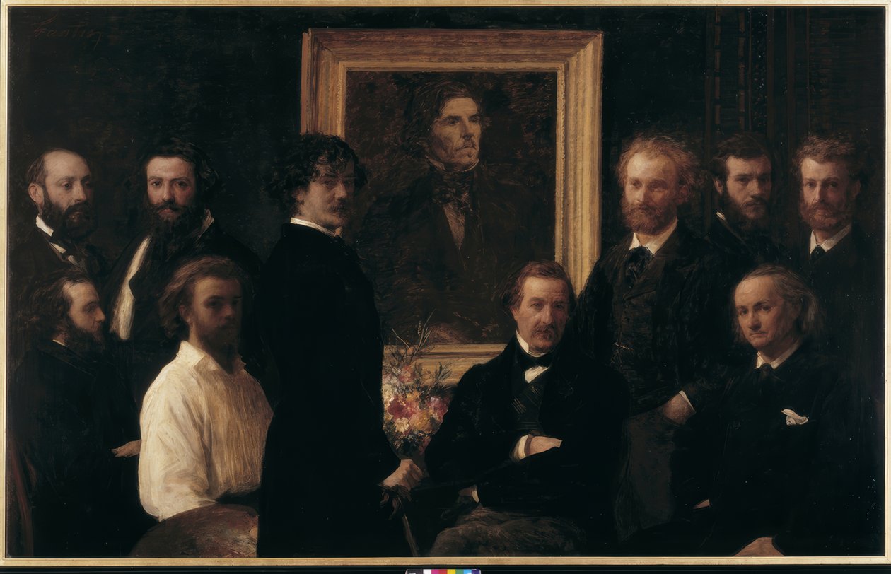 Homage till Delacroix av Ignace Henri Jean Fantin Latour