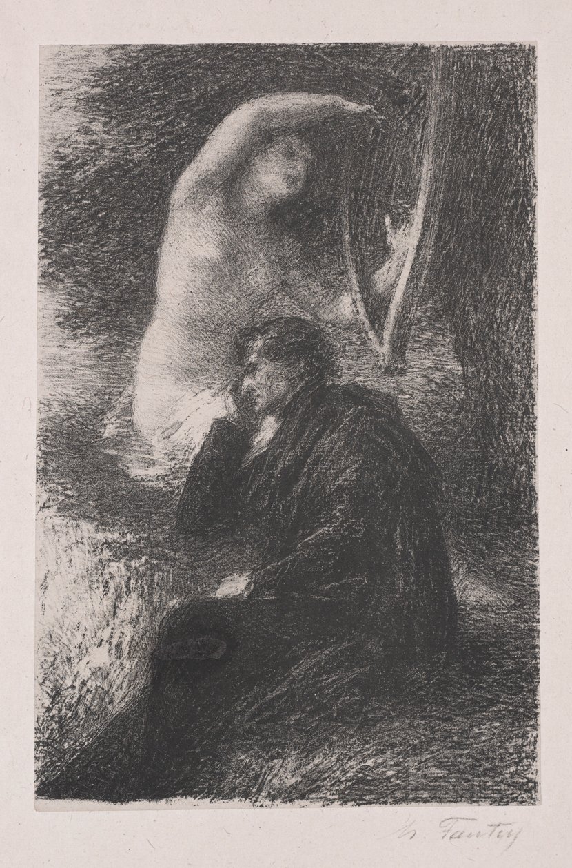 Lélio, den eoliska harpan. av Ignace Henri Jean Fantin Latour