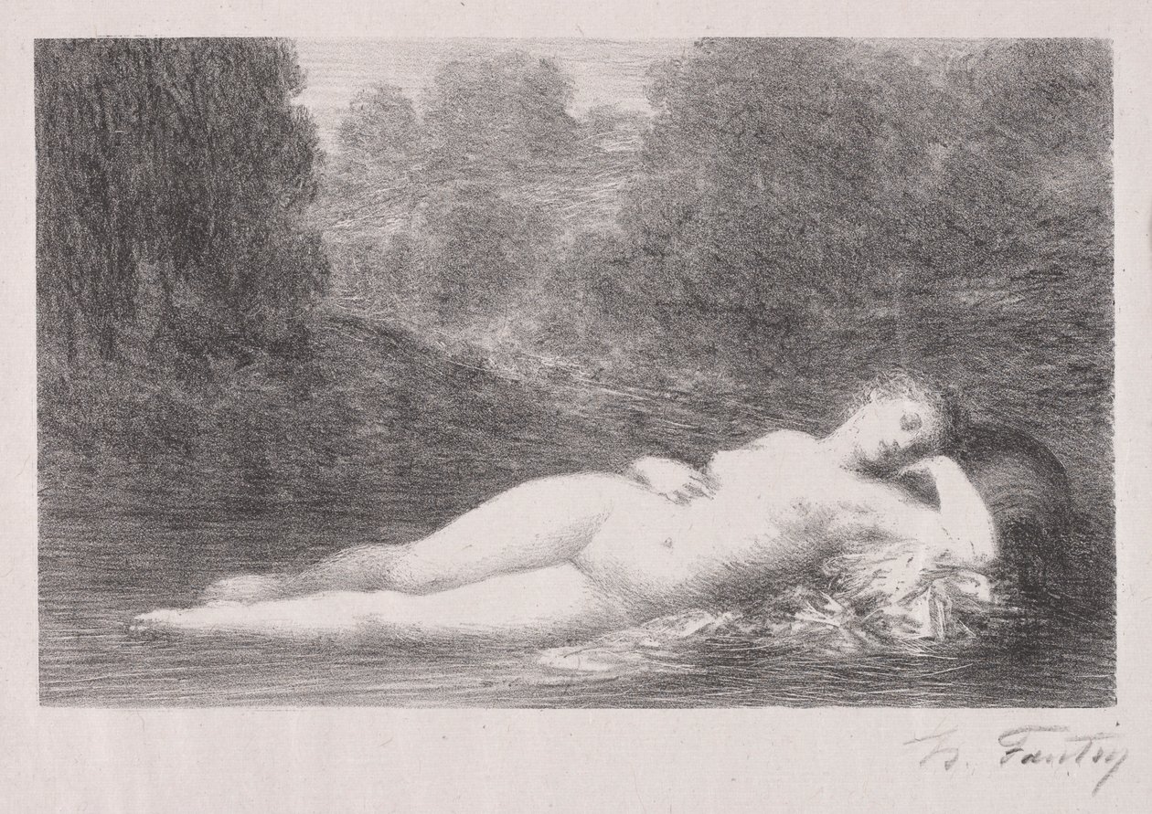 Ligga i vattnet, 1903. av Ignace Henri Jean Fantin Latour