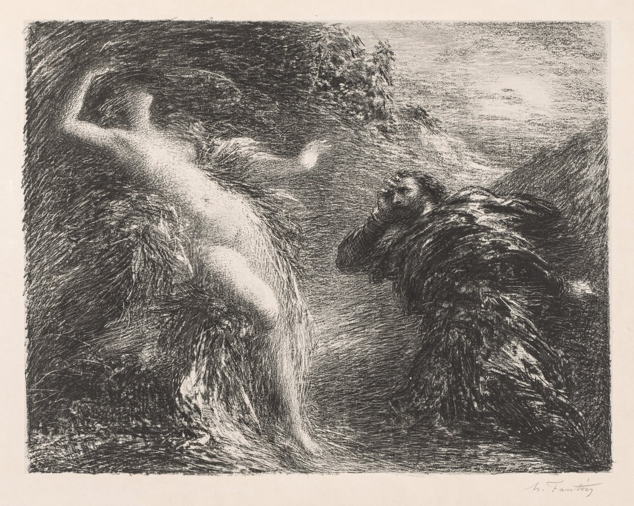 Manfred och Astarté, 1892. av Ignace Henri Jean Fantin Latour