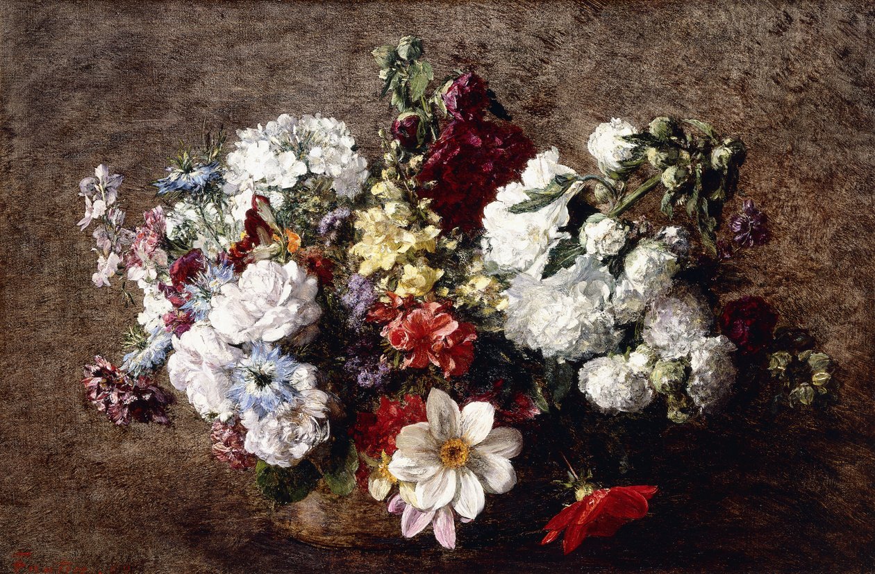 Blandad bukett av Ignace Henri Jean Fantin Latour