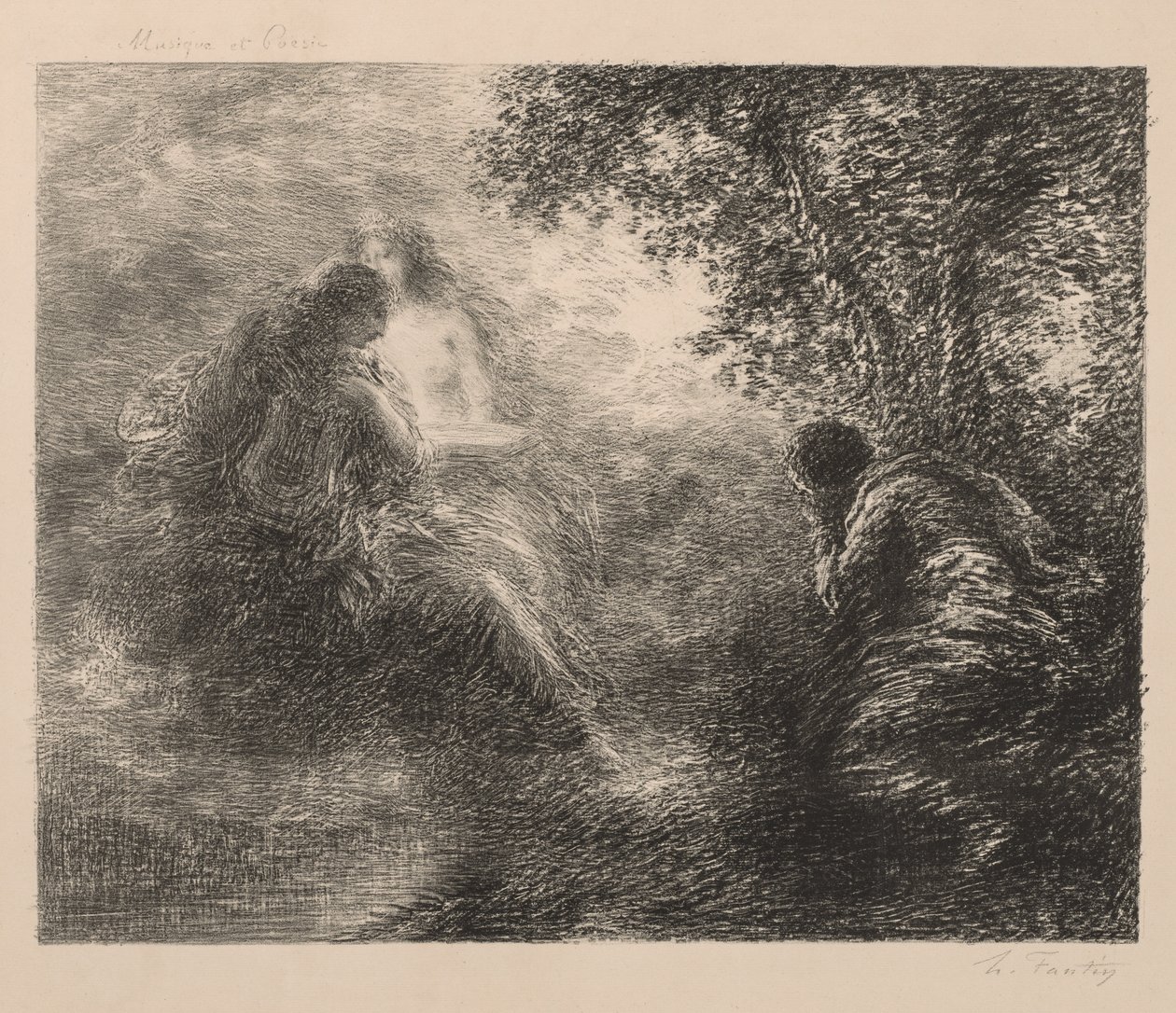Musik och poesi, 1883. av Ignace Henri Jean Fantin Latour
