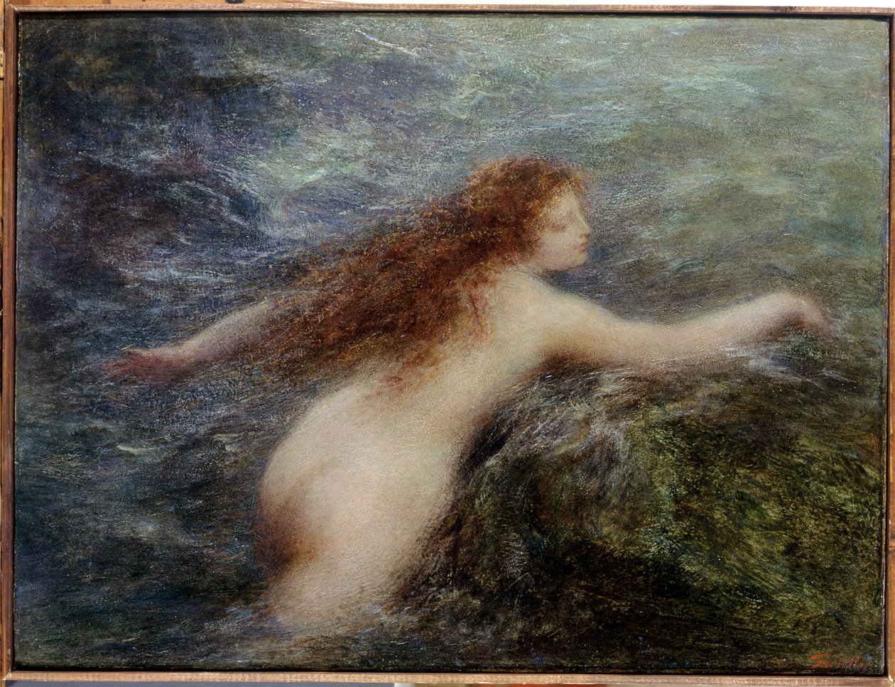 Naiade, ca 1896 av Ignace Henri Jean Fantin Latour