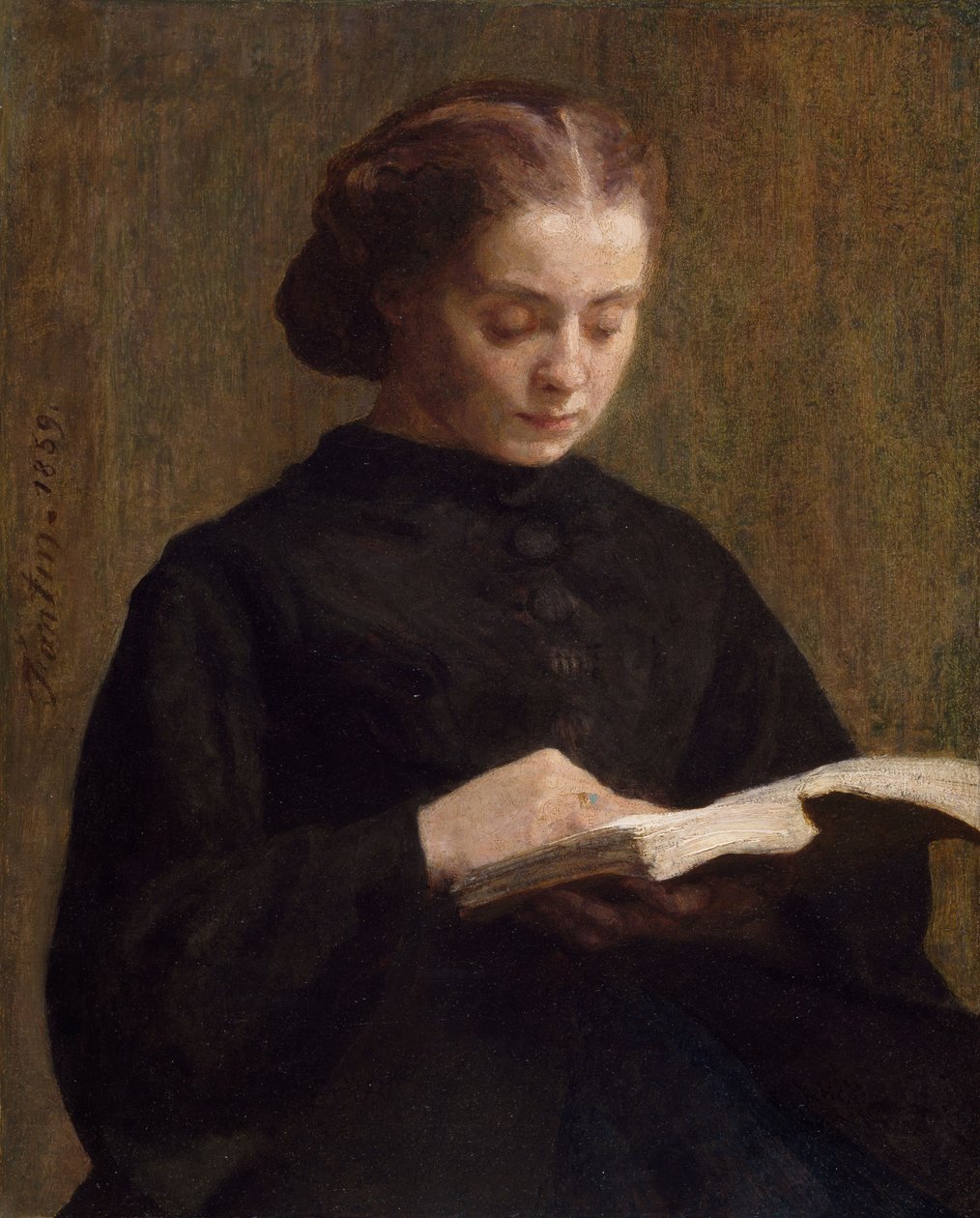 Porträtt av Mademoiselle Marie Fantin-Latour, 1859 av Ignace Henri Jean Fantin Latour