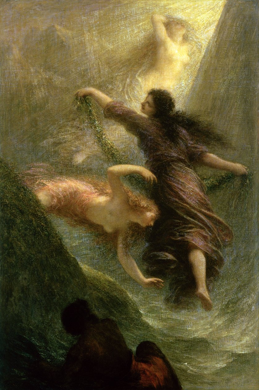Rheingold, første scene, 1888 swed av Ignace Henri Jean Fantin Latour