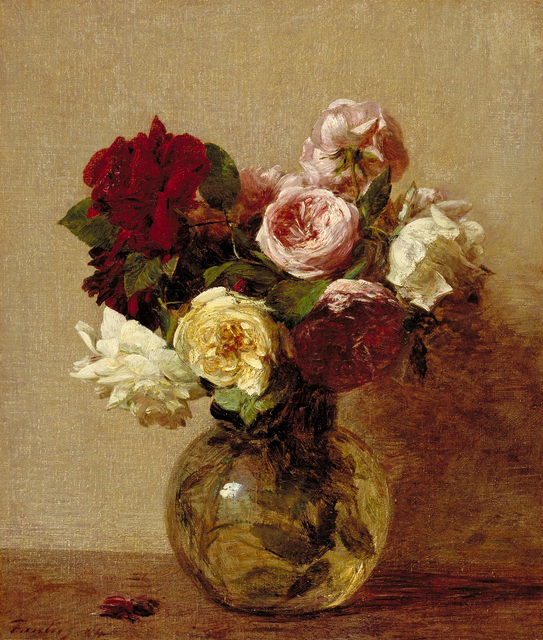 Rosor, 1884 av Ignace Henri Jean Fantin Latour