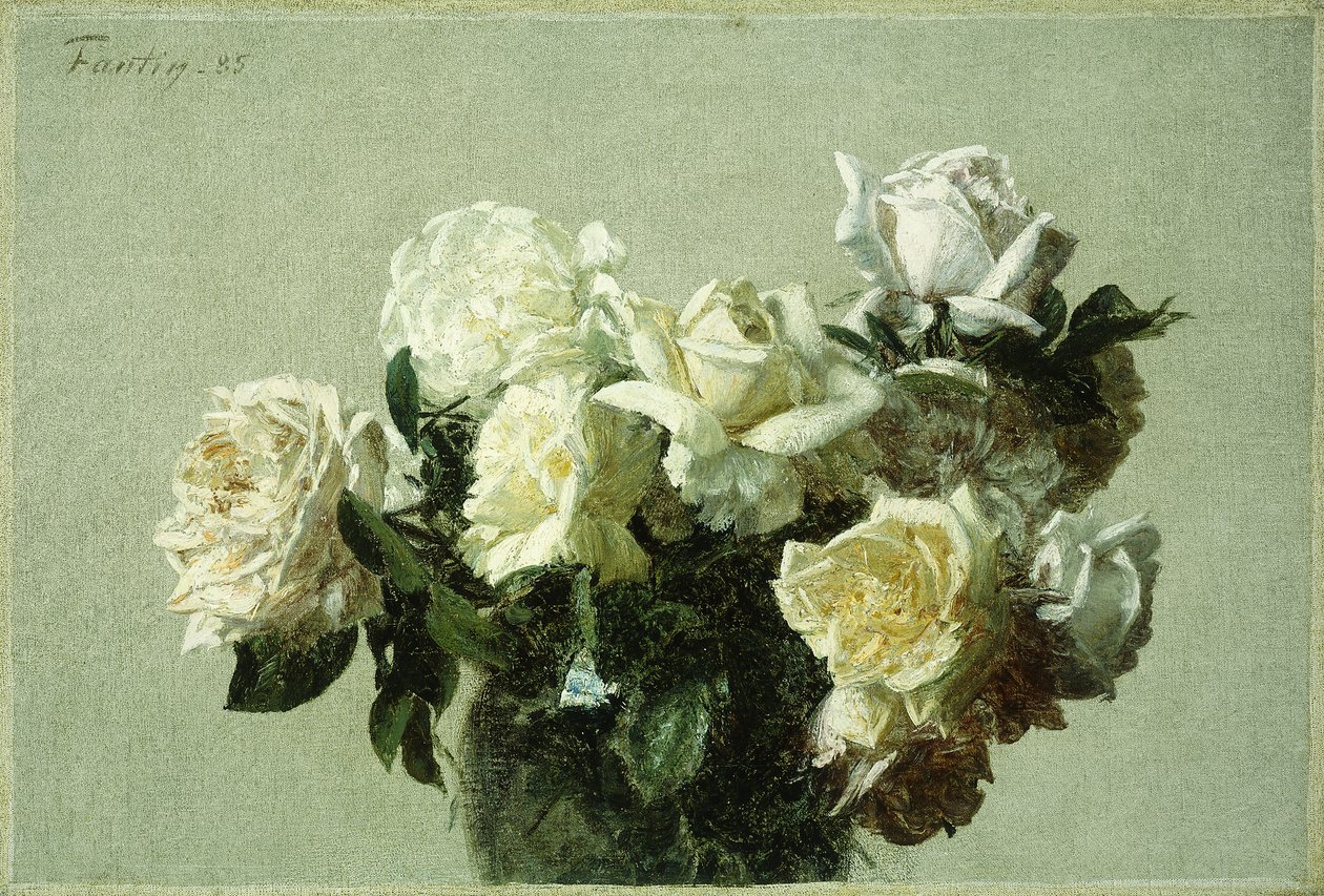 Rosor, 1885 av Ignace Henri Jean Fantin Latour