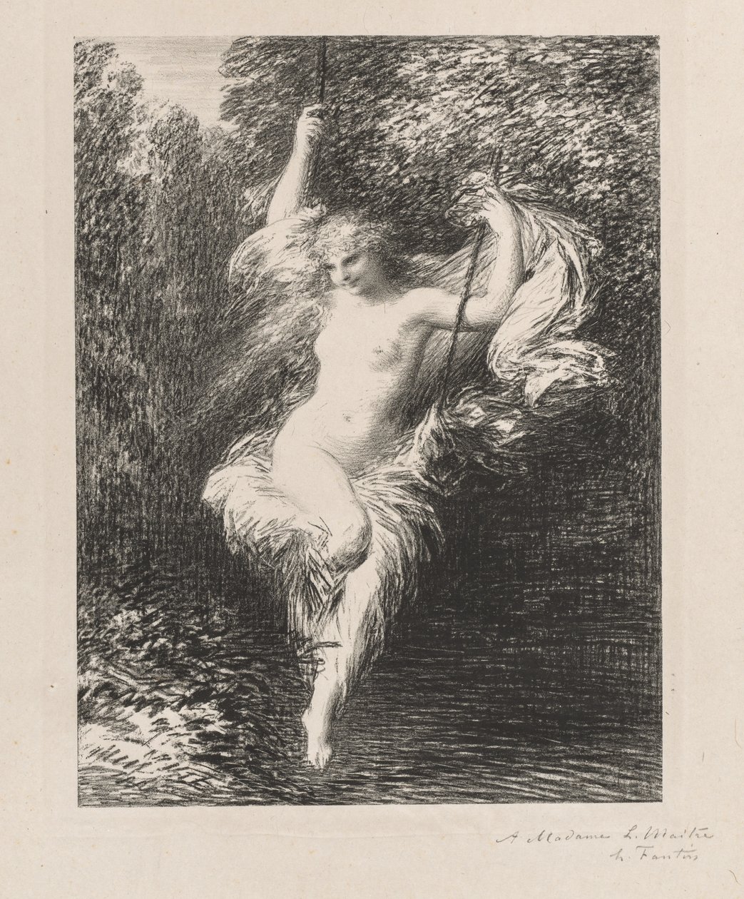 Sara badaren, 1892. av Ignace Henri Jean Fantin Latour