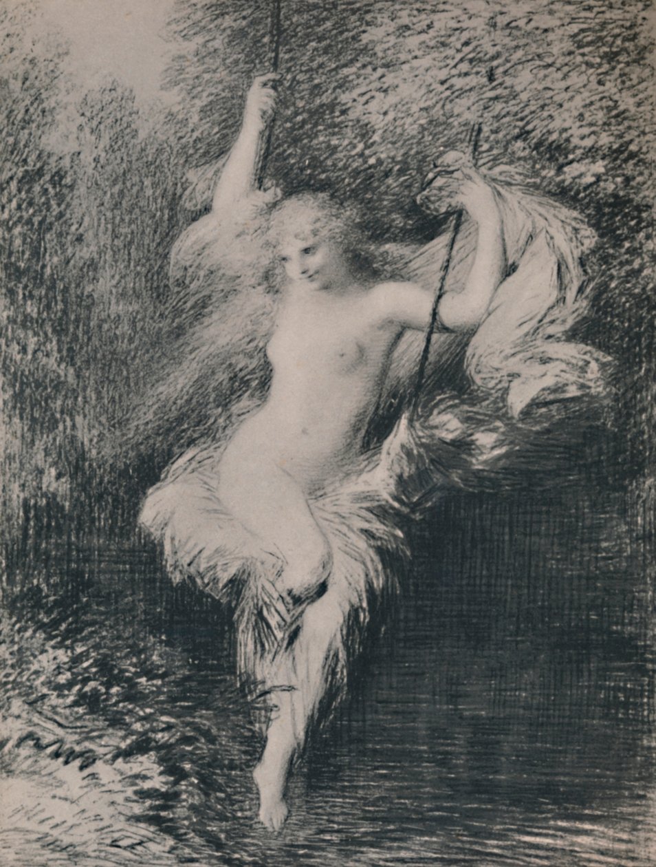 Sarah badaren, 1892, 1946 av Ignace Henri Jean Fantin Latour