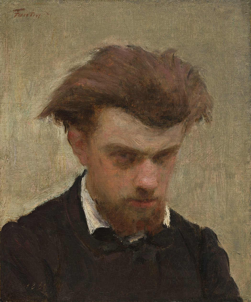 Självporträtt av Ignace Henri Jean Fantin Latour