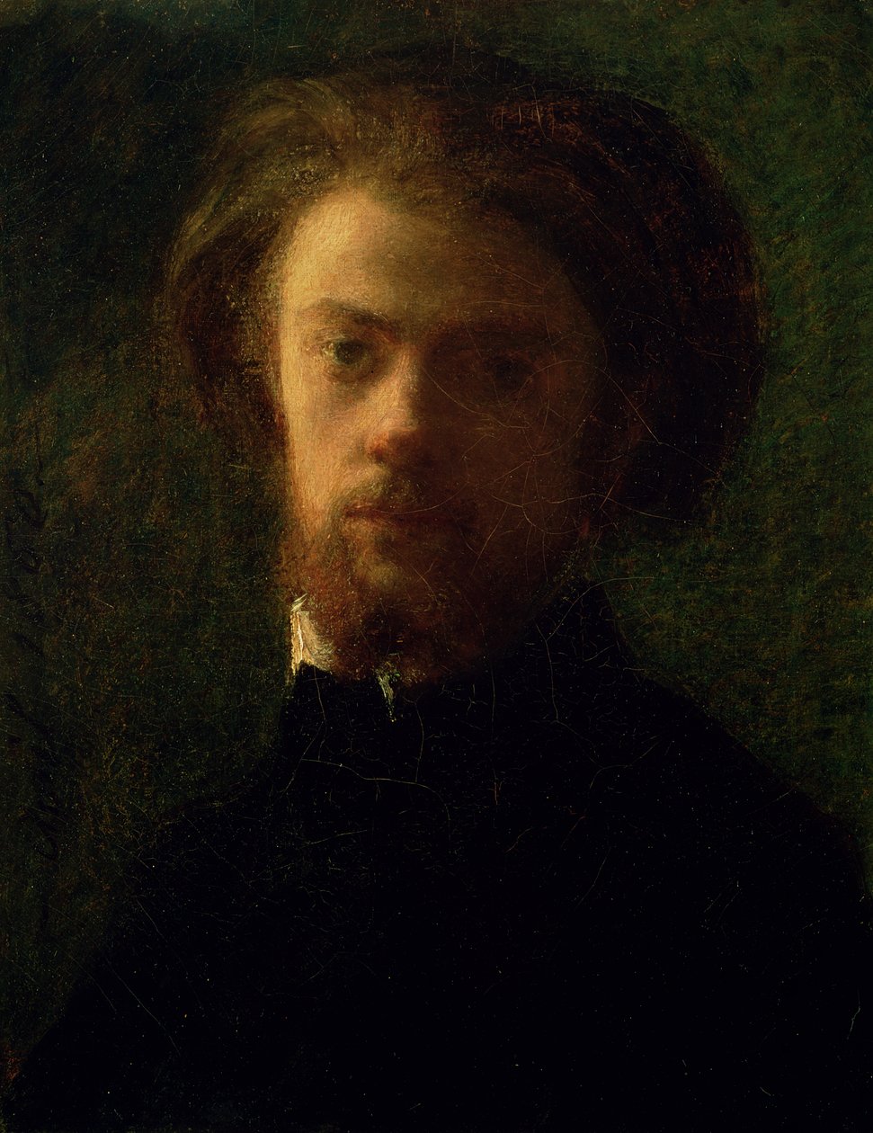 Självporträtt, 1860 av Ignace Henri Jean Fantin Latour