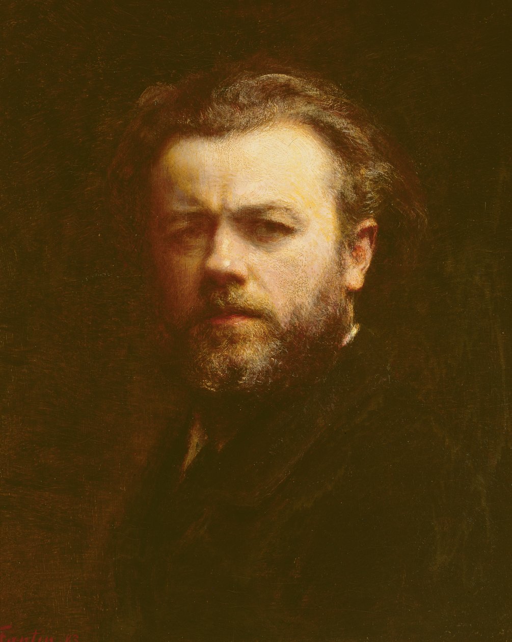 Självporträtt, 1883 av Ignace Henri Jean Fantin Latour