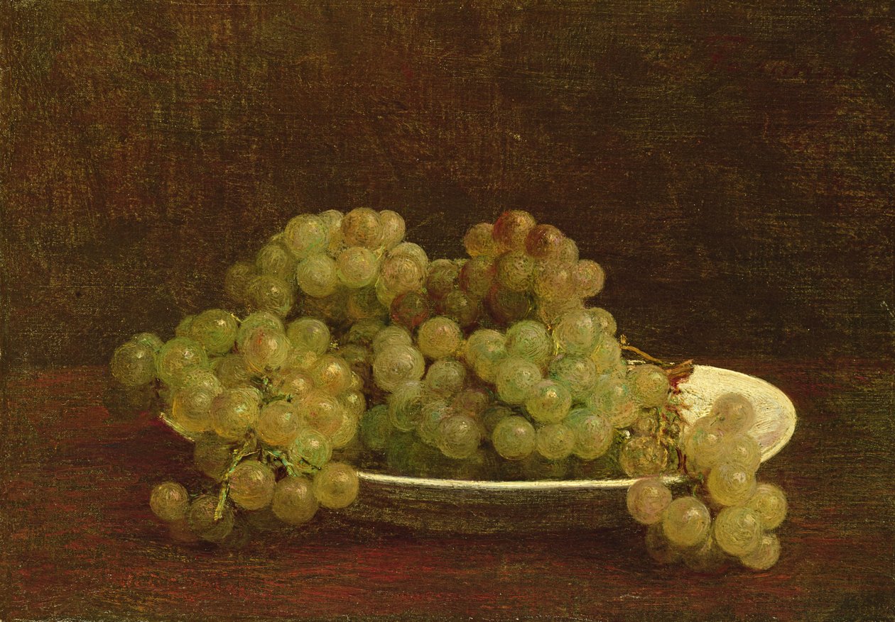 Stilleben av druvor, 1890 av Ignace Henri Jean Fantin Latour