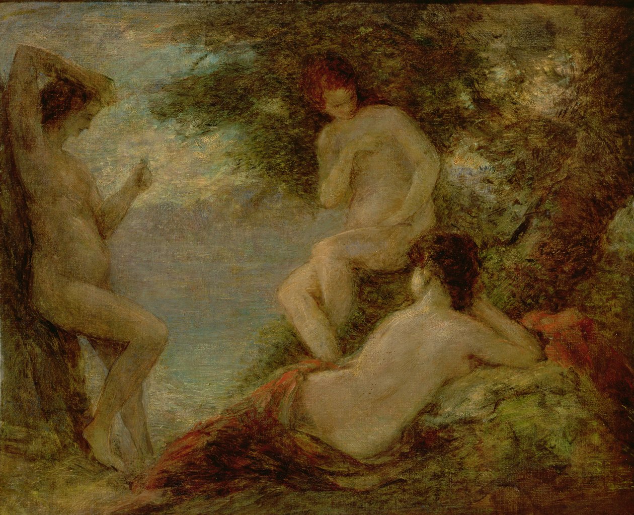The Bathers, ca 1904 (olja på duk) av Ignace Henri Jean Fantin Latour