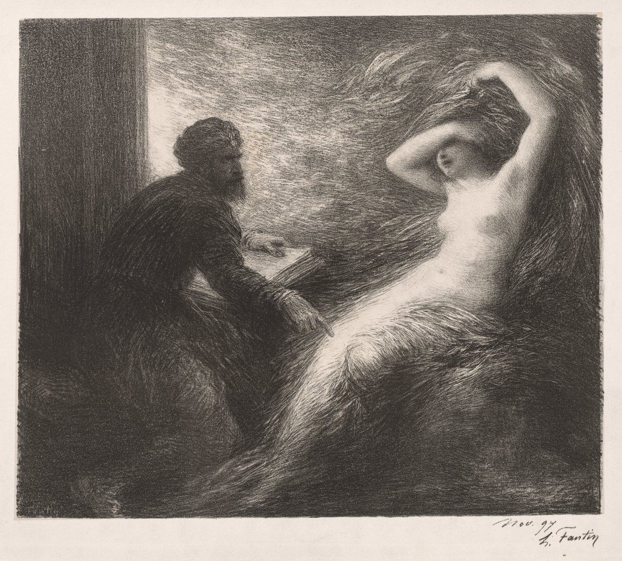 Frammaningen av Kundry, 1898. av Ignace Henri Jean Fantin Latour