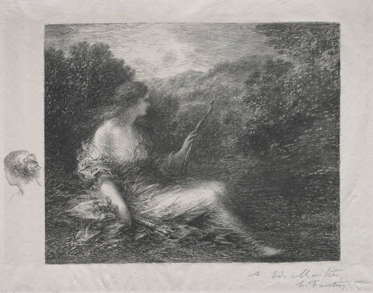 Jägaren, 1892. av Ignace Henri Jean Fantin Latour