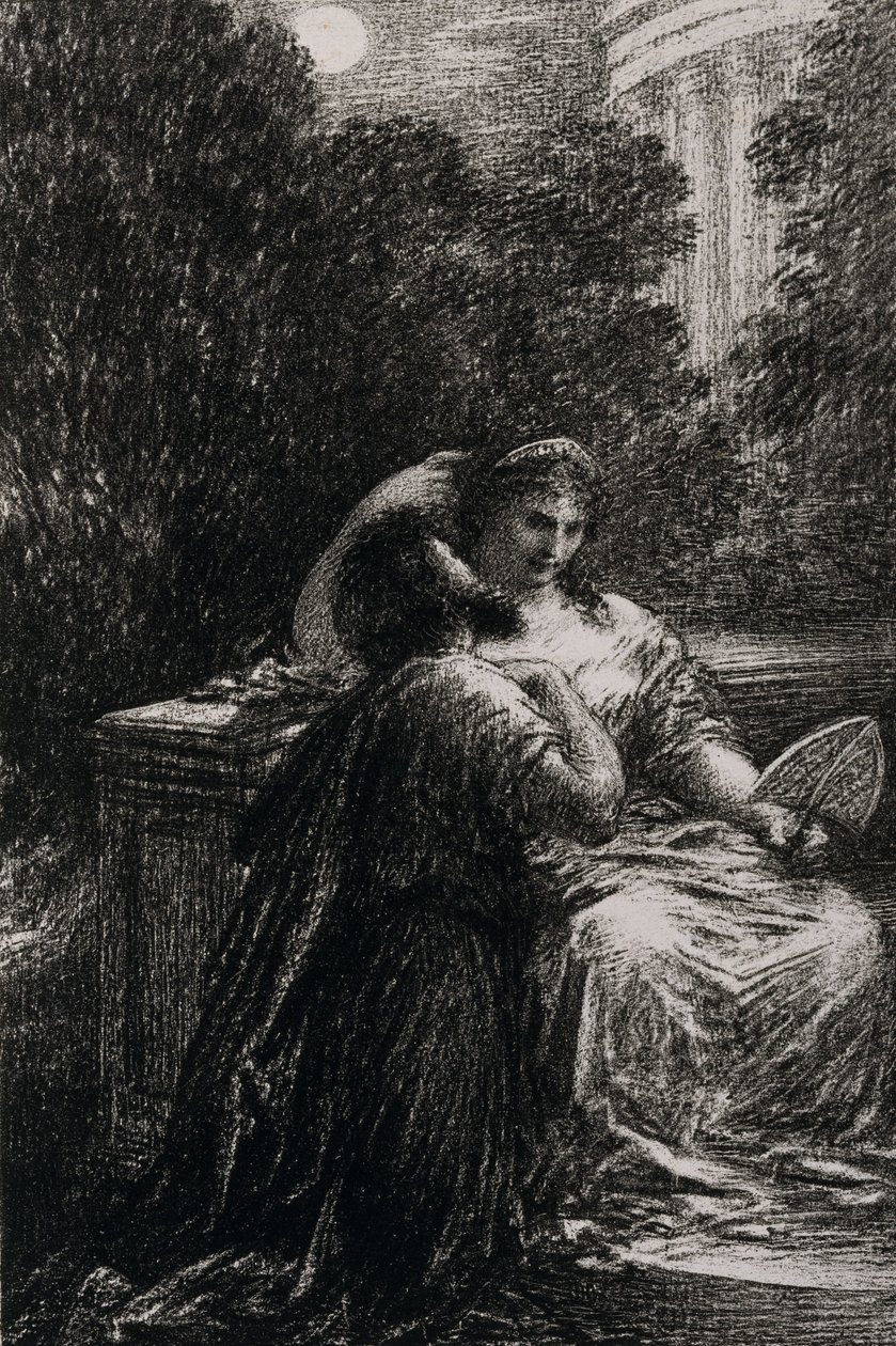 Trojaner i Kartago, akt III av Ignace Henri Jean Fantin Latour