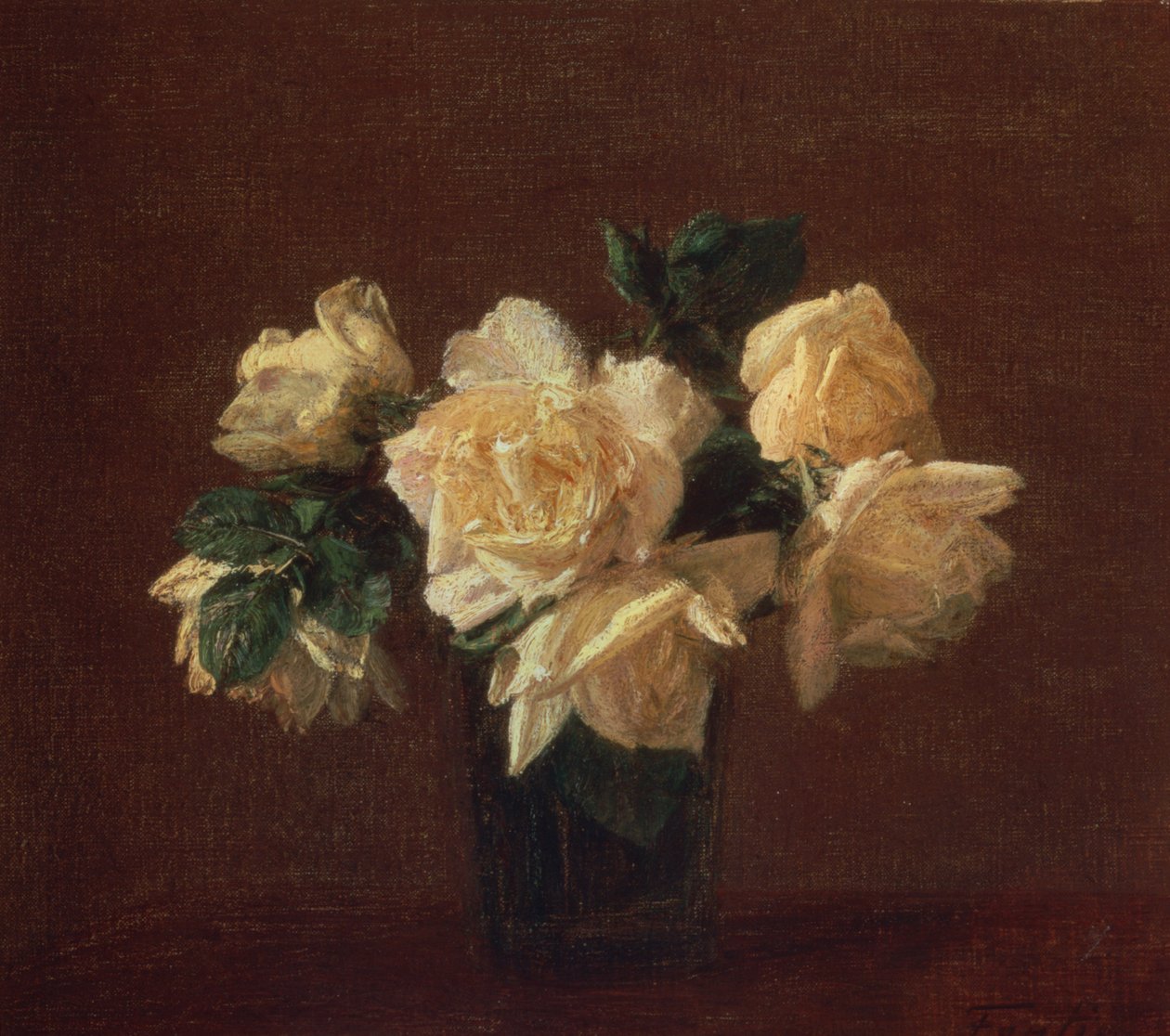 Gula rosor av Ignace Henri Jean Fantin Latour
