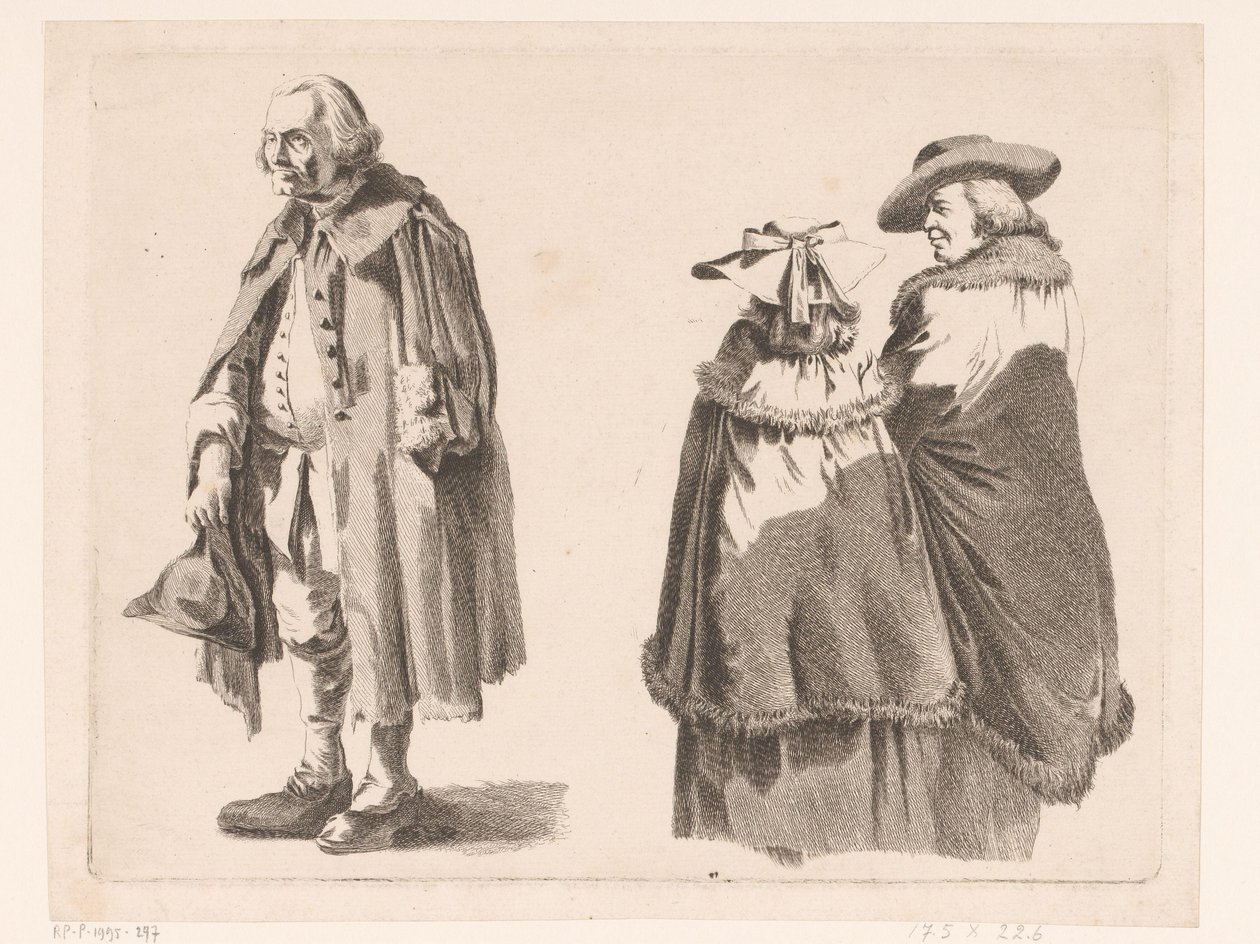 Komposition med tre stående figurer av Ignace Joseph de Claussin (attributed to)