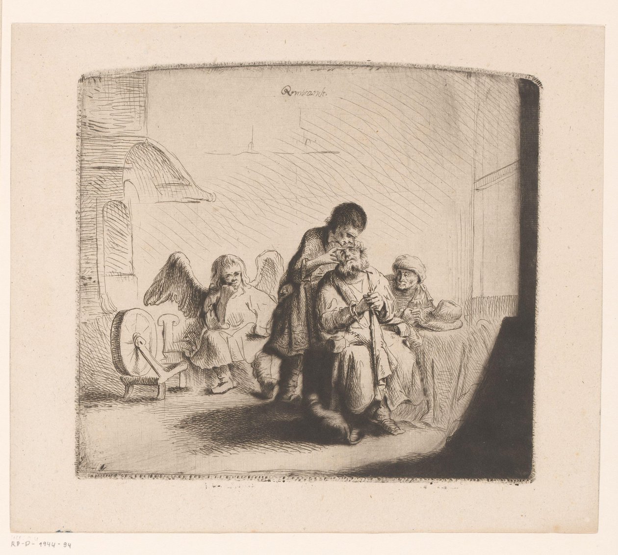 Läkar ögonen på Tobit av Ignace Joseph de Claussin (attributed to)