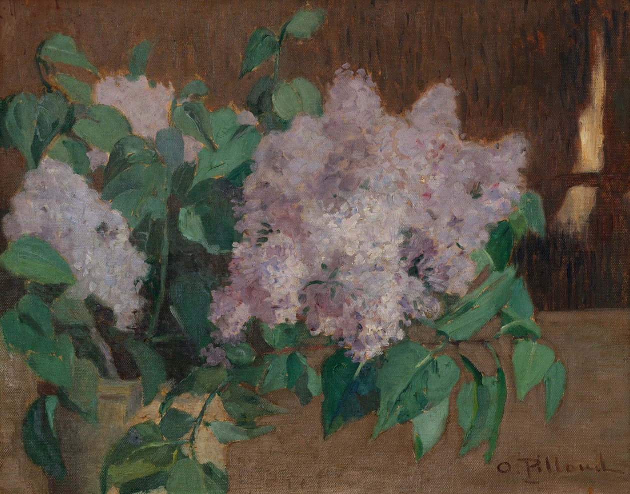 Lila (olja på duk) av Ignace Nazaire Oswald Pilloud