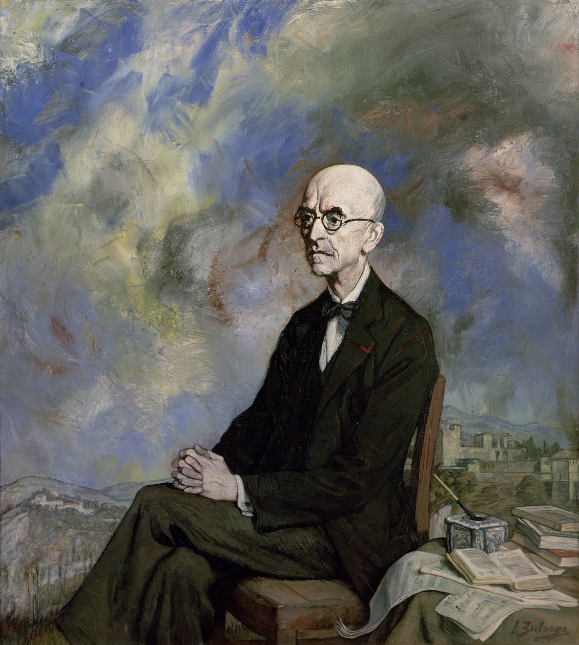 Porträtt av Manuel de Falla (1876-1946) 1932 av Ignacio Zuloaga y Zabaleta