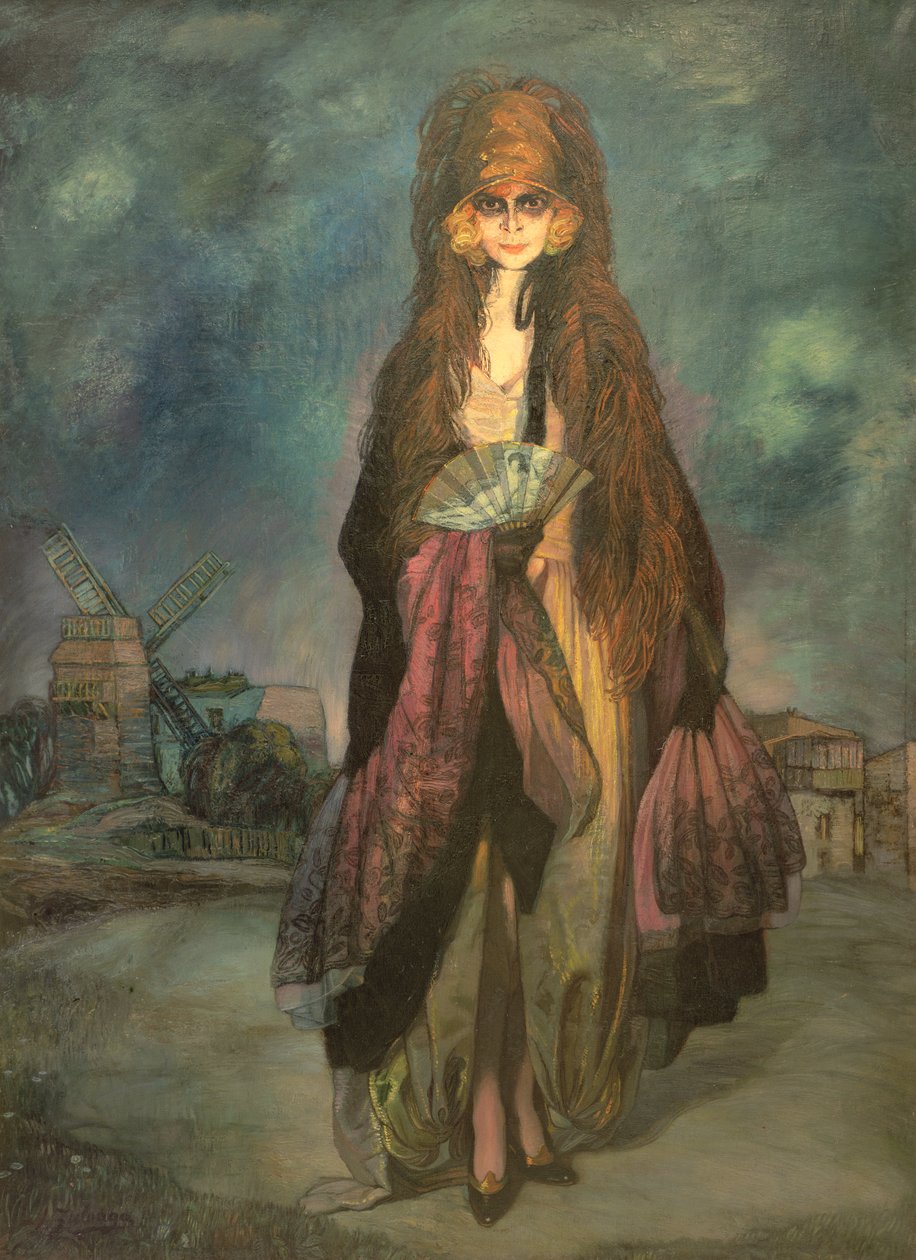 Porträtt av Marquesa Casati, 1923 av Ignacio Zuloaga y Zabaleta