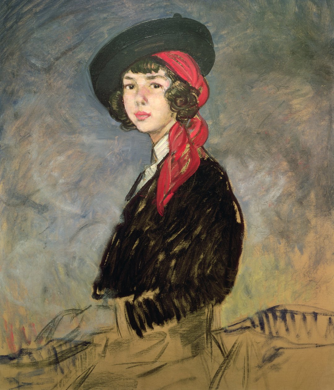 Skiss till ett porträtt av hertiginnan av Alba (f.1926), 1939 (olja) av Ignacio Zuloaga y Zabaleta