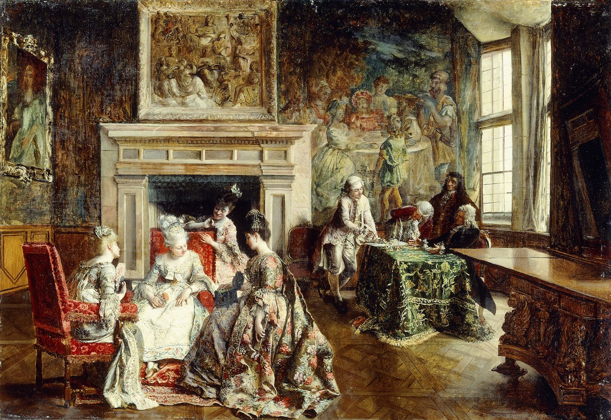 Äktenskapskontraktet, 1874 av Ignacio Leon y Escosura