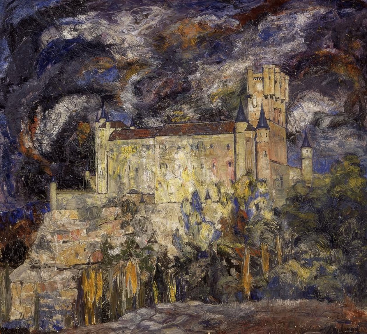 ALCAZAR DE SEGOVIA - 1925 - OLJA / CANVAS - 115X124 CM av Ignacio Zuloaga y Zabaleta