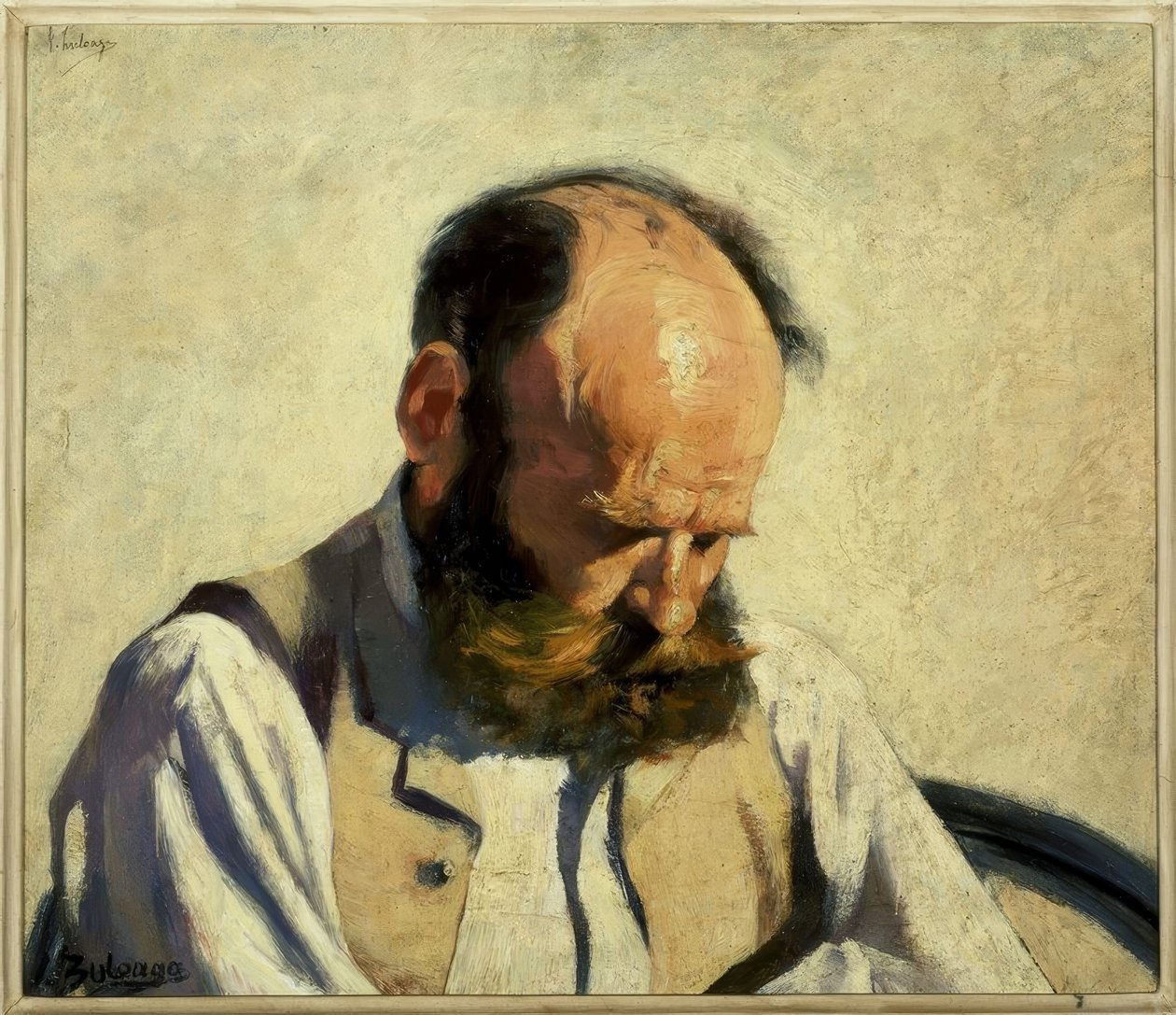 TIGGARHUVUD - 1890 - OLJA / KANVAS - 43X50 CM av Ignacio Zuloaga y Zabaleta