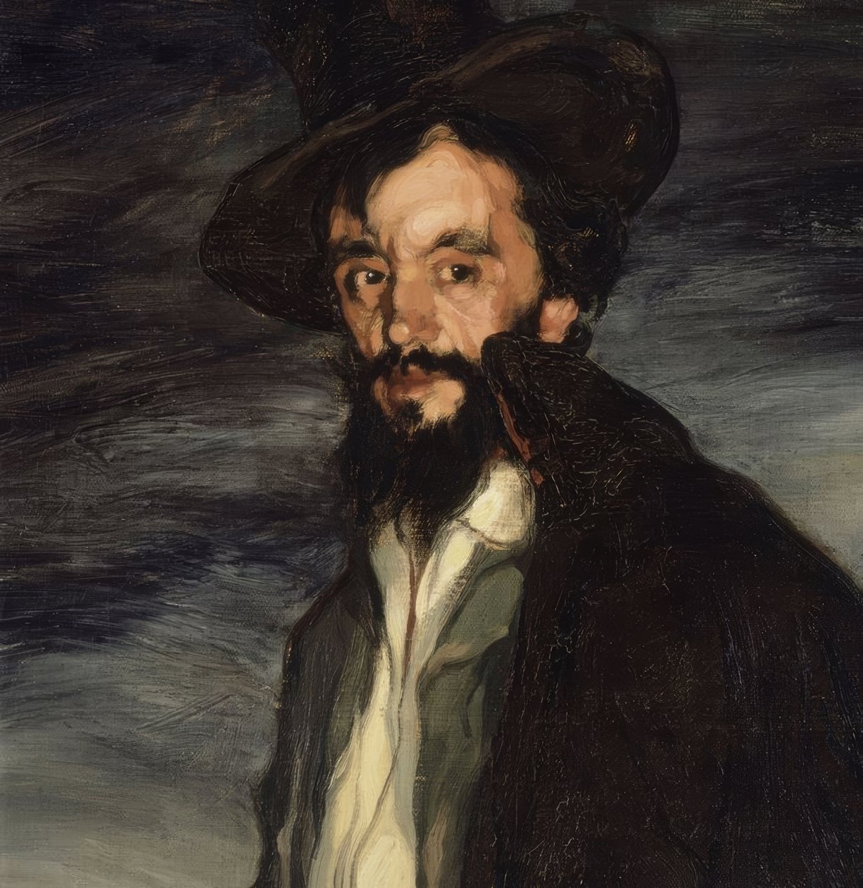 DETALJ ”PORTRÄTT AV MÅLARE PABLO URANGA” –1905 – OLEO KANVAS, 146 × 115,5 CM av Ignacio Zuloaga y Zabaleta