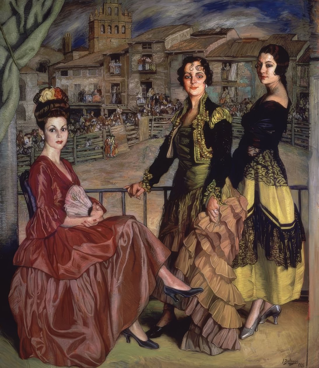 EL PALCO DE LAS PRESIDENTAS - 1945 - OLJA / KANVAS - 178 X 204 CM av Ignacio Zuloaga y Zabaleta