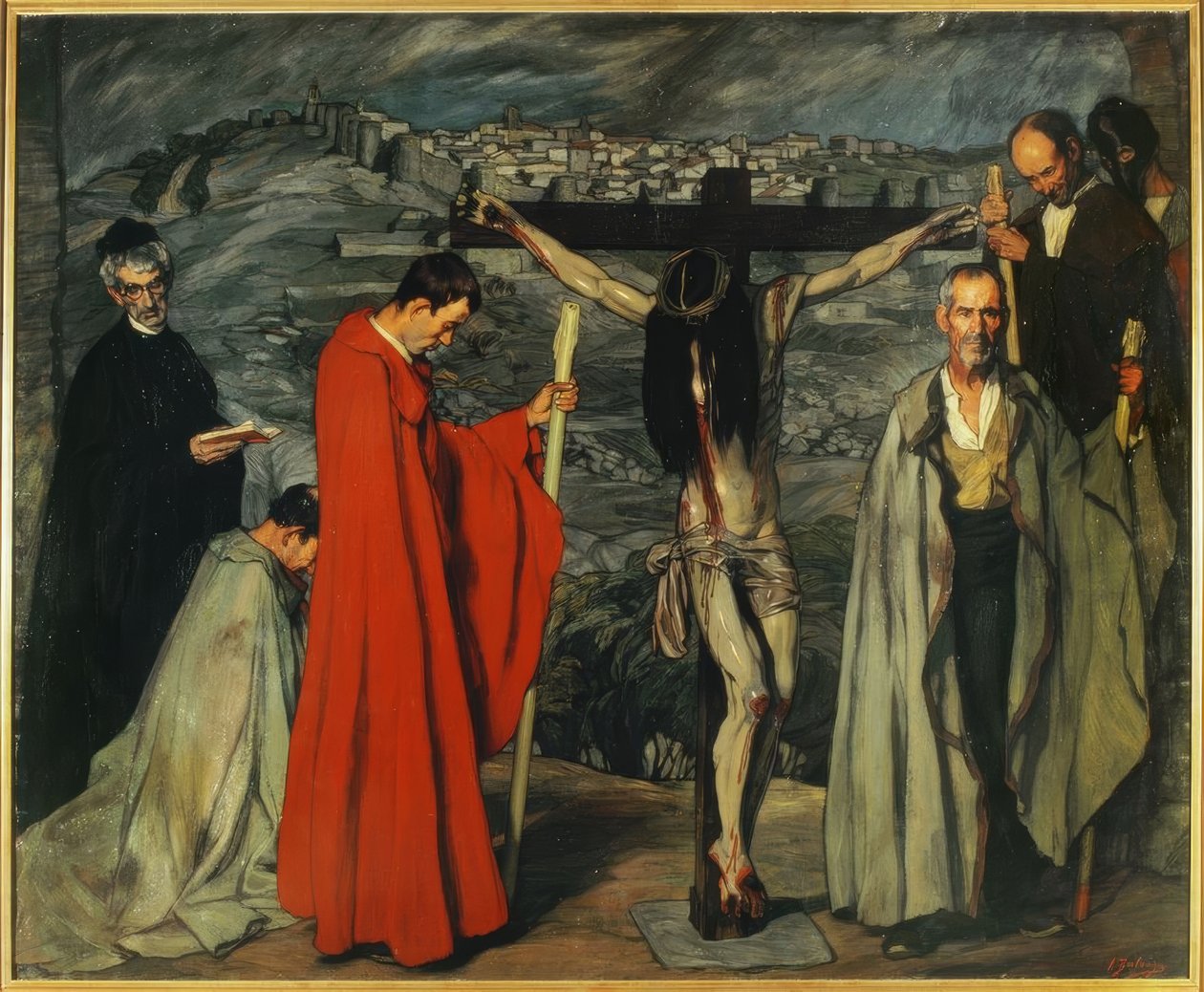 Ignacio Zuloaga / Bleeding Christ or Blood Christ , 1911, Olja på duk, 250 × 300 cm av Ignacio Zuloaga y Zabaleta