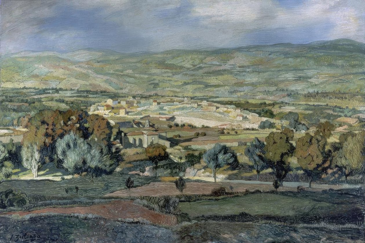 Landskap i Alhama’, 1923, Olja på duk, 87 × 128 cm, AS00699 av Ignacio Zuloaga y Zabaleta