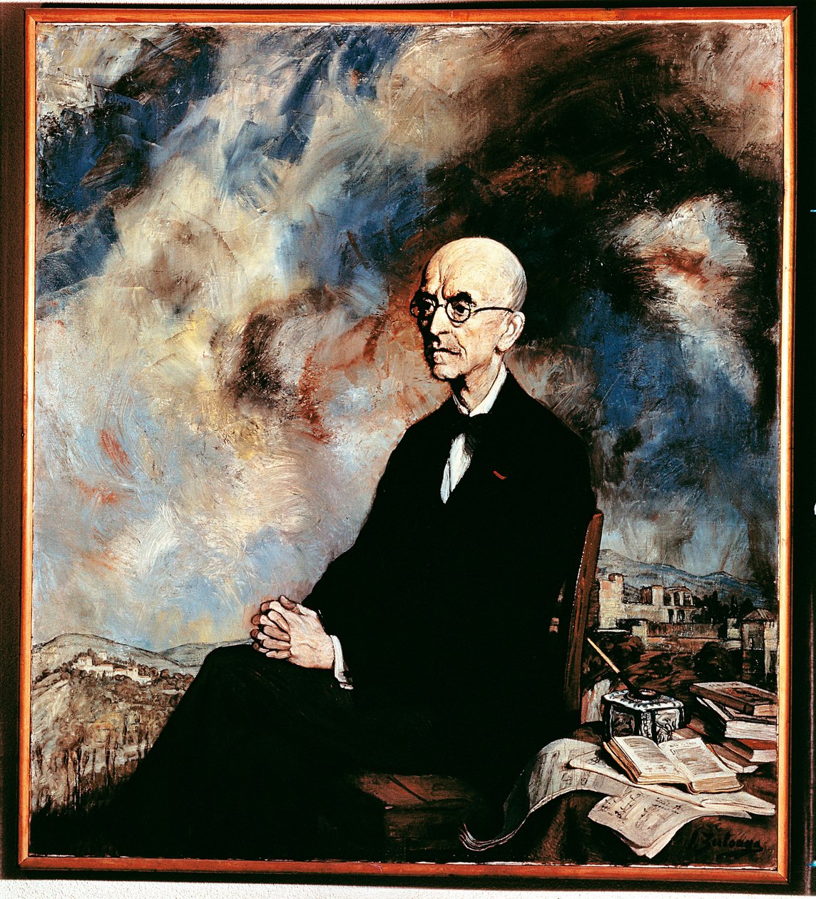 Porträtt av Manuel de Falla (1876-1946), spansk kompositör av Ignacio Zuloaga y Zabaleta