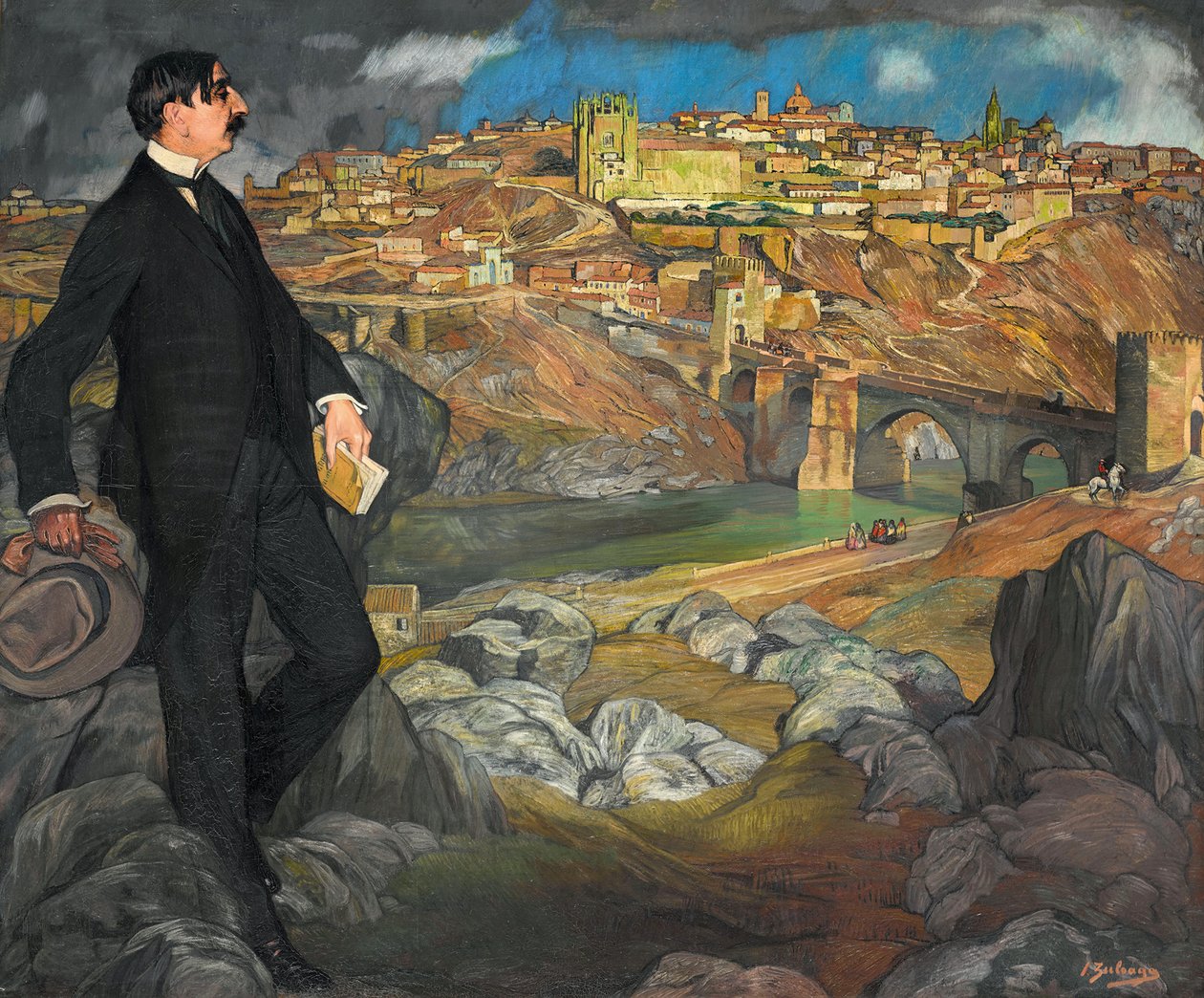Porträtt av Maurice Barres, 1913. av Ignacio Zuloaga y Zabaleta