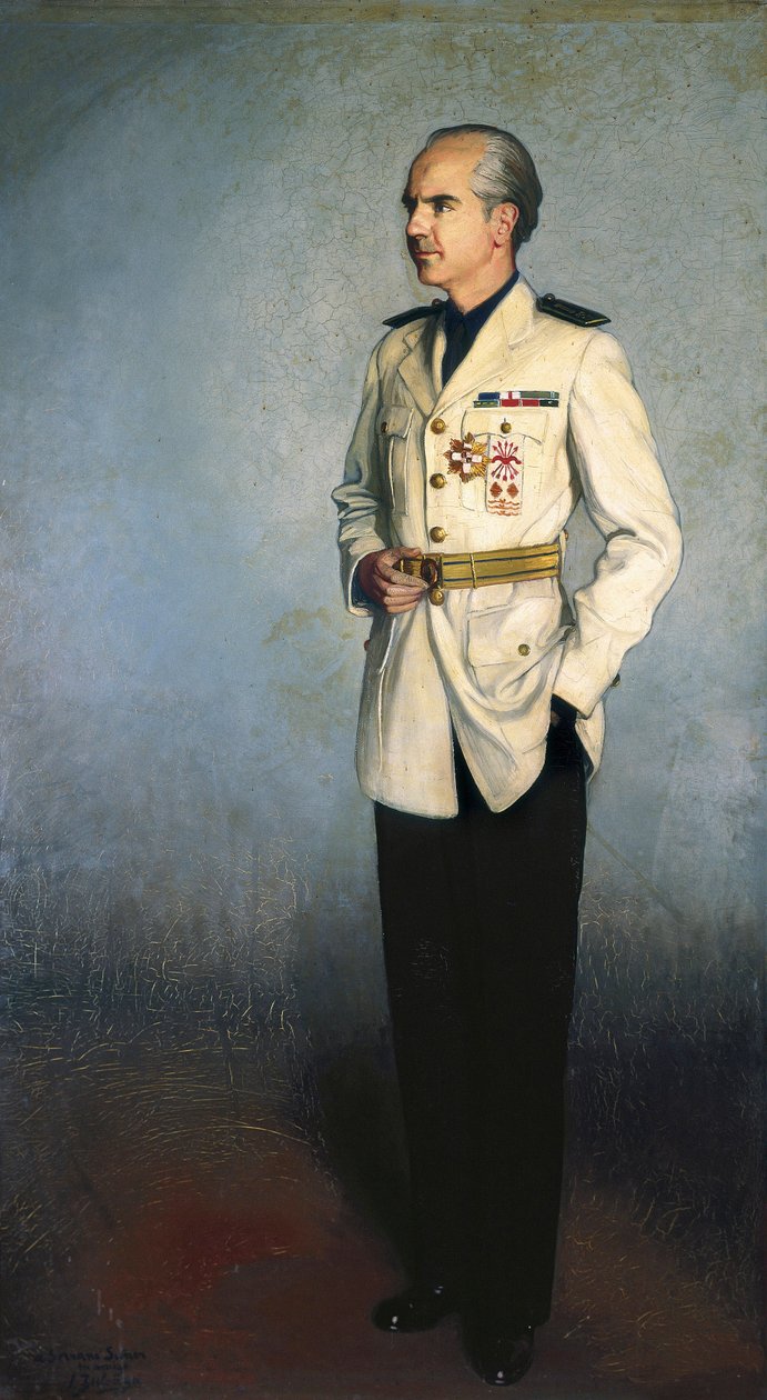Porträtt av Ramon SERRANO SUNER (1901-2003) spansk domare och politiker (olja på duk) av Ignacio Zuloaga y Zabaleta