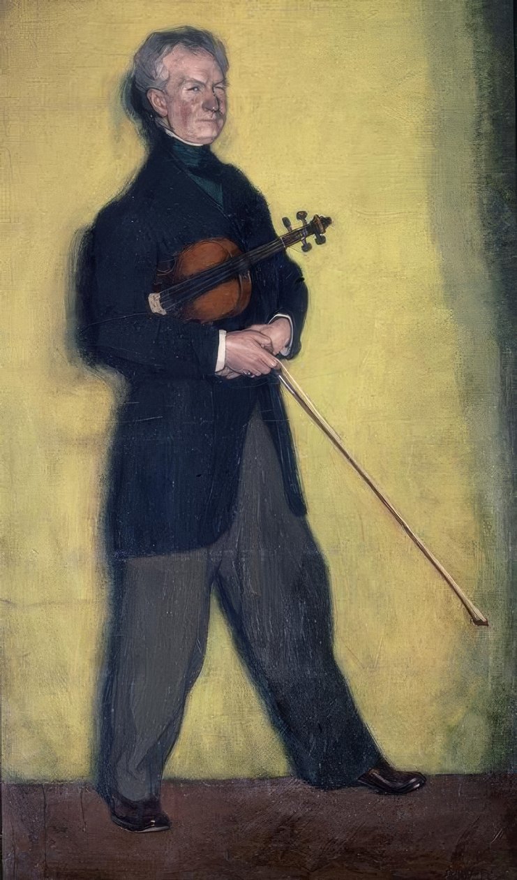 Porträtt av violinisten Larrapide – 1910 – 185 × 111 cm – olja på duk av Ignacio Zuloaga y Zabaleta