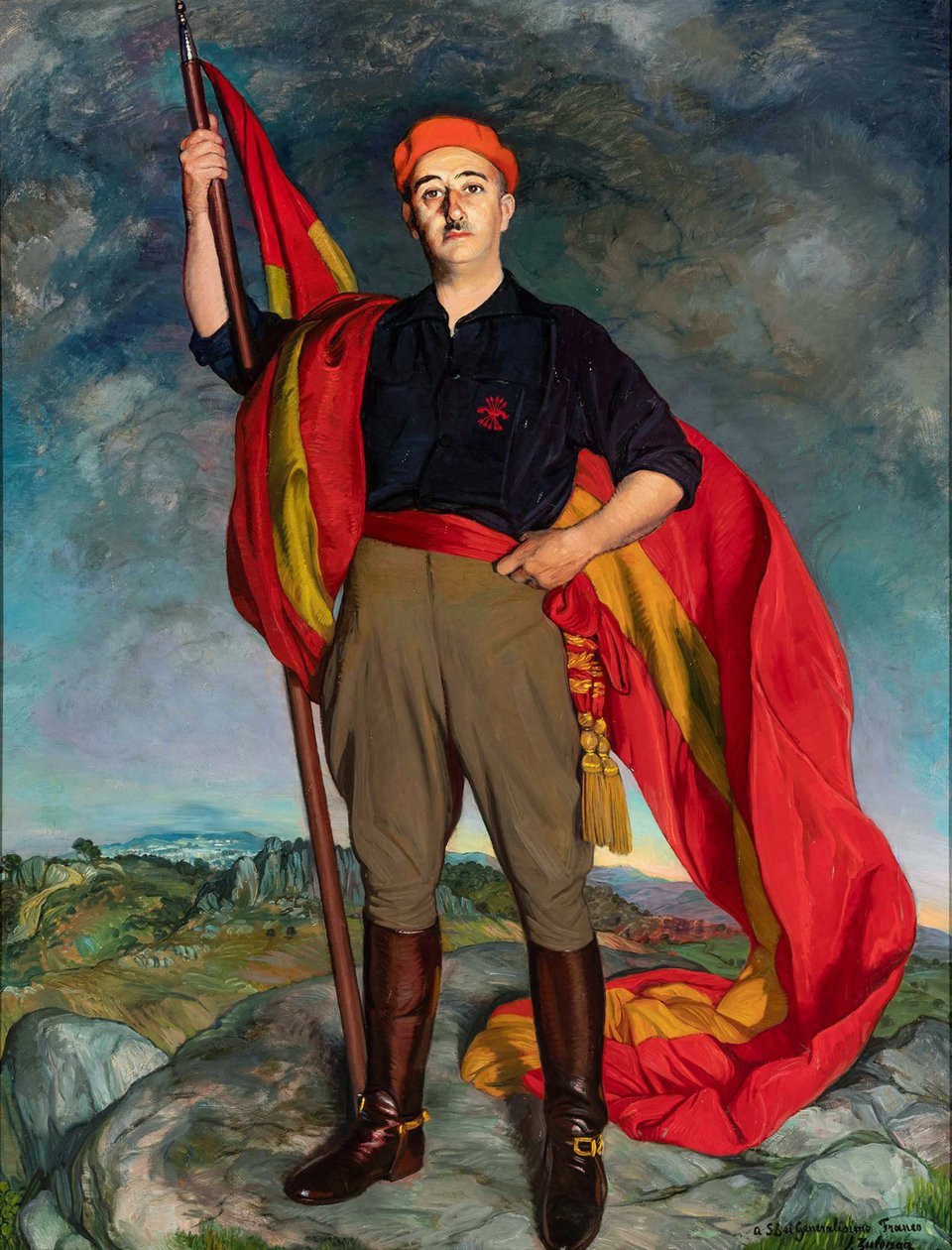 Porträtt av Francisco Franco, 1941. av Ignacio Zuloaga y Zabaleto